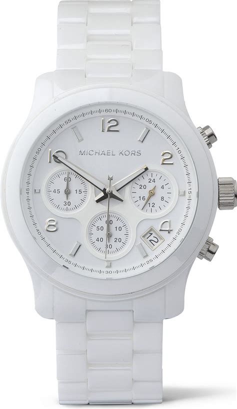 michael kors ceramic chronograph watch|michael kors white ceramic watch.